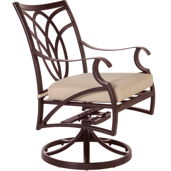 6353-SR Belle Vie Copper Creek Swivel Rocker Dining Arm Chair