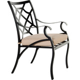6853-A: Grand Cay Carbon Black Dining Arm Chair