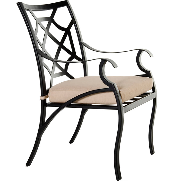 6853-A: Grand Cay Carbon Black Dining Arm Chair